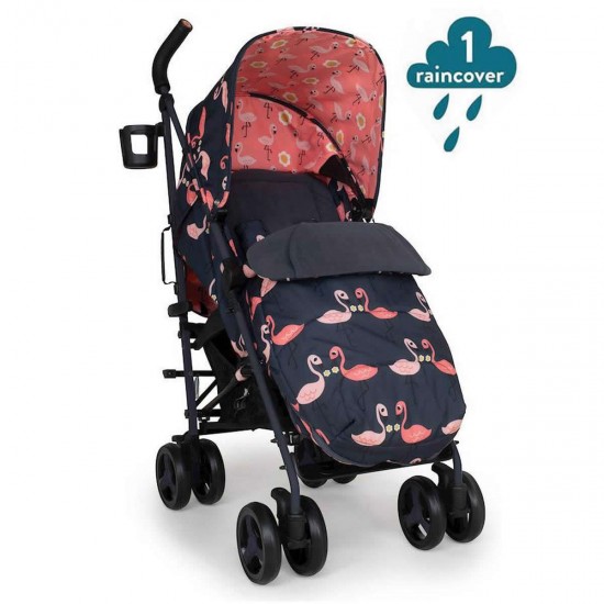 Cosatto Supa 3 Stroller with Bumper Bar Pretty Flamingo